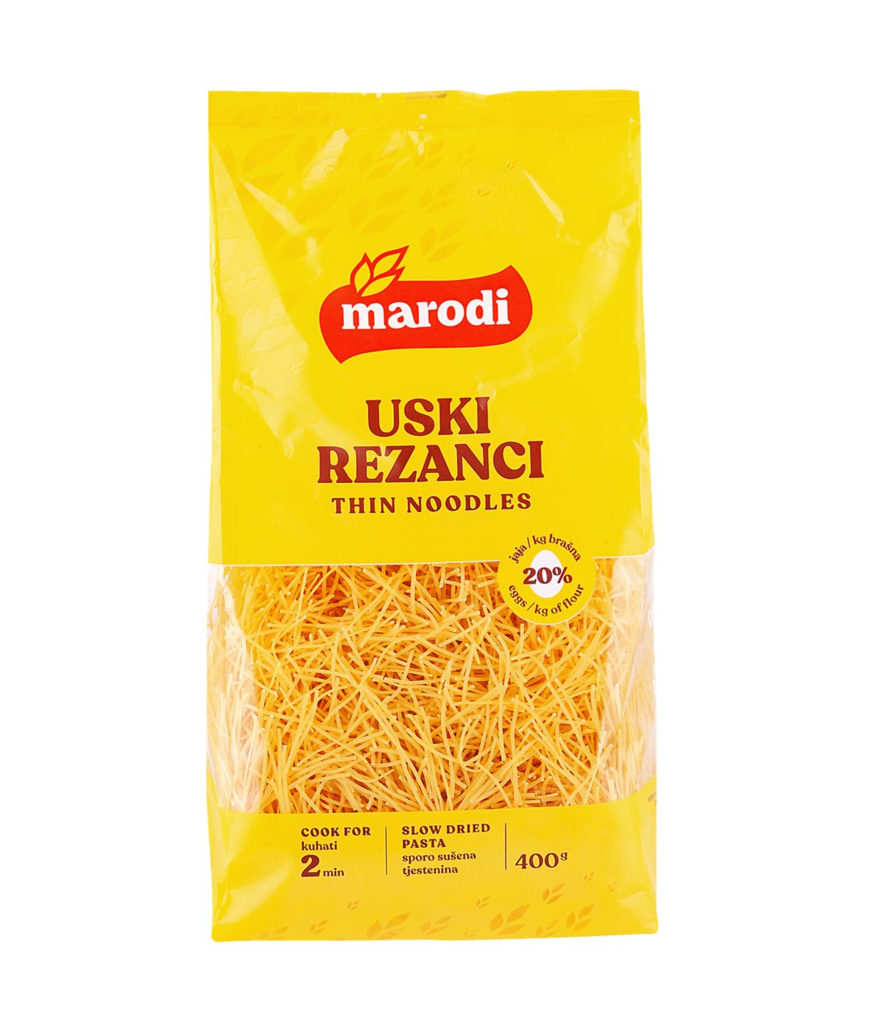 Marodi Uski rezanci s jajima
MPC 2.5.2025=2,59€
