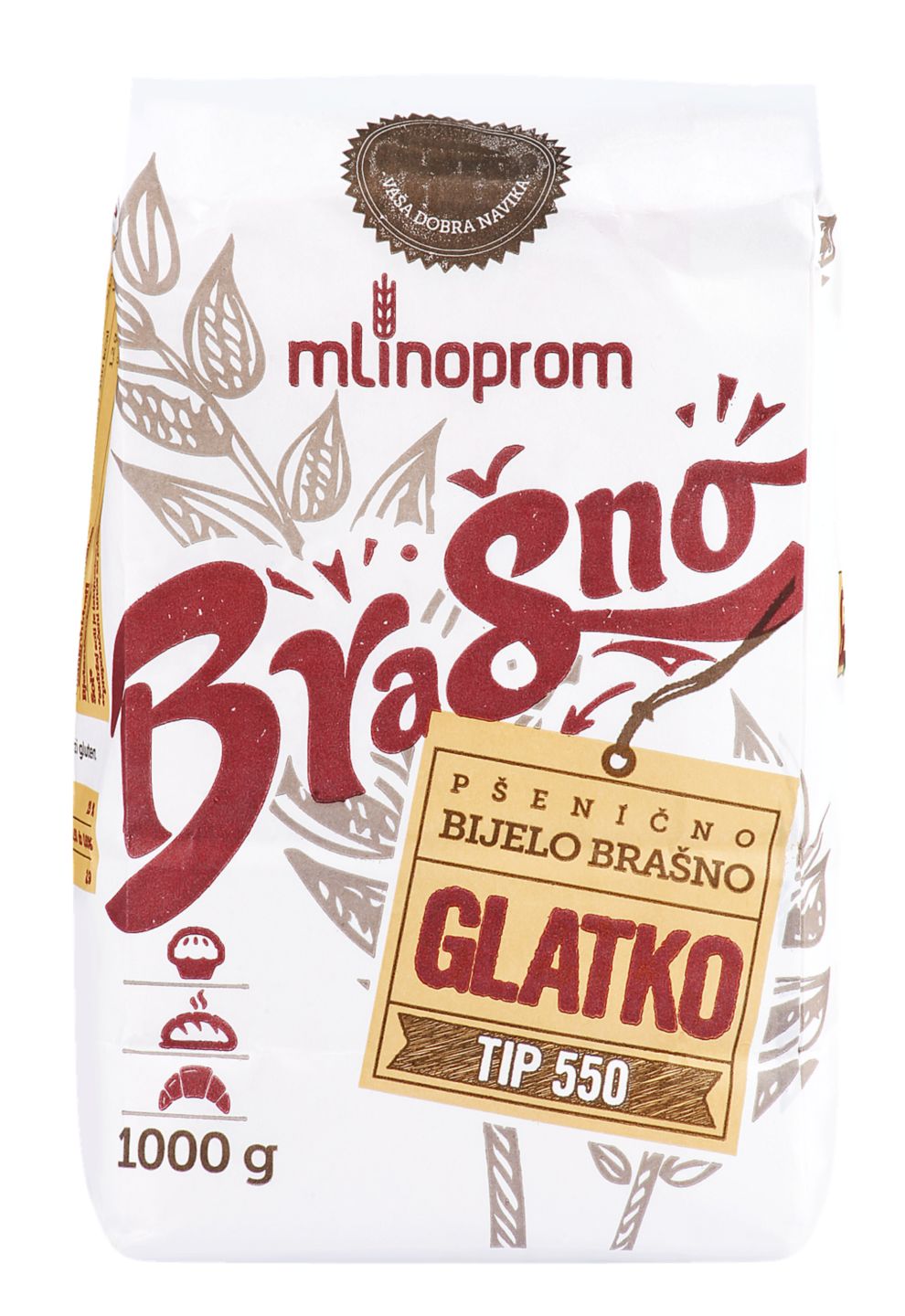 Mlinoprom Pšenično brašno glatko
MPC 2.5.2025=0,77€