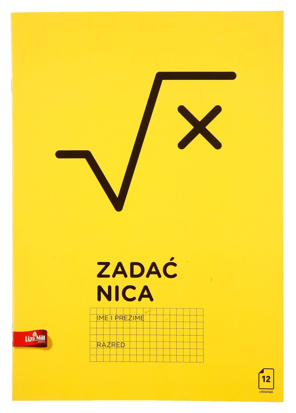 Zadaćnica A4 crte,kvadrat 