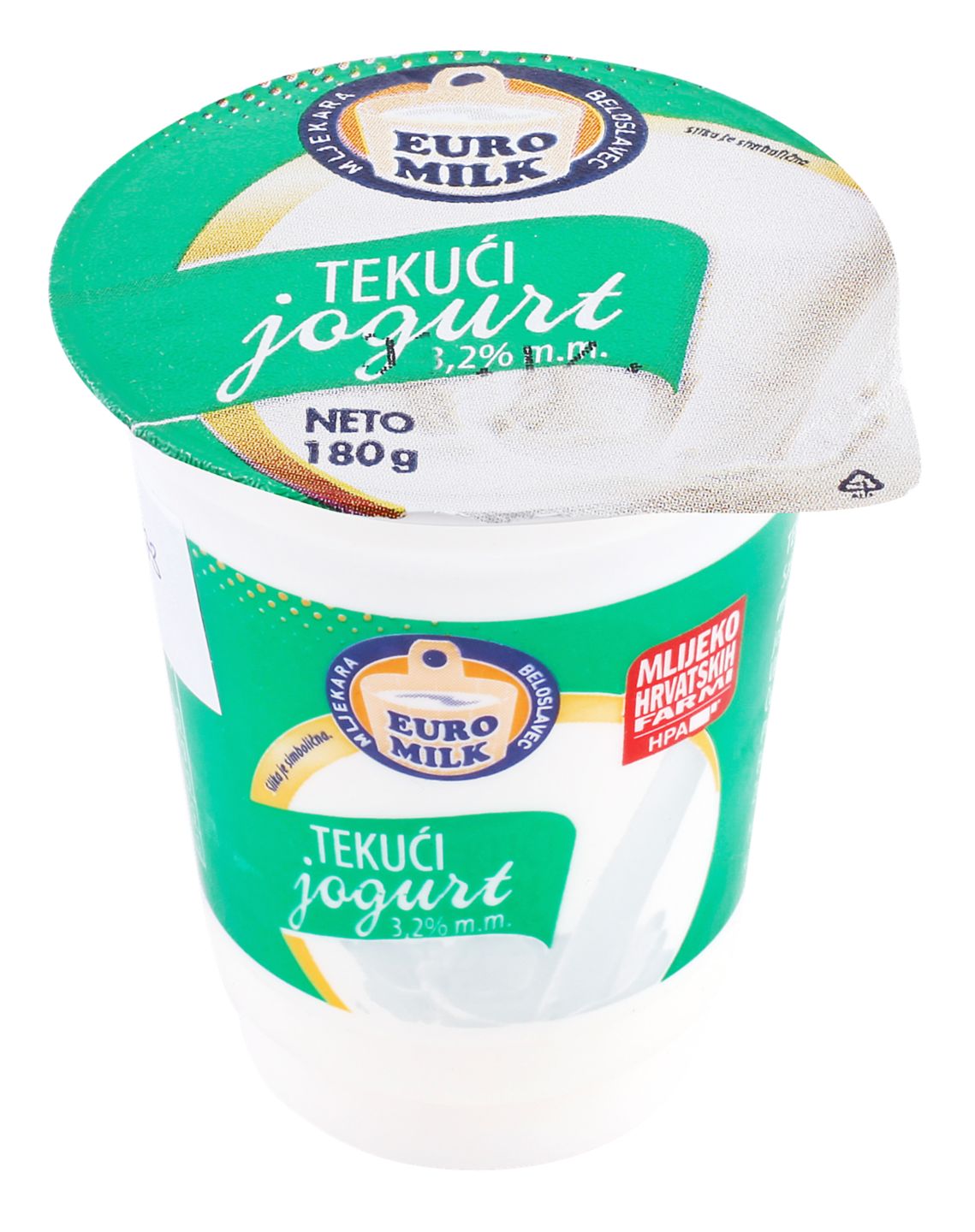 Euromilk tekući jogurt 3,2% mm, 180 g