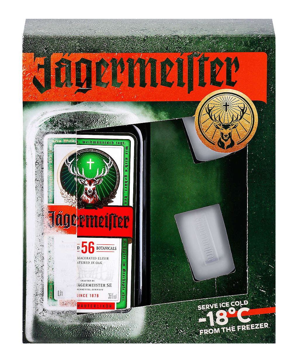 Fotografija ponude Jägermeister Biljni liker i dvije čaše