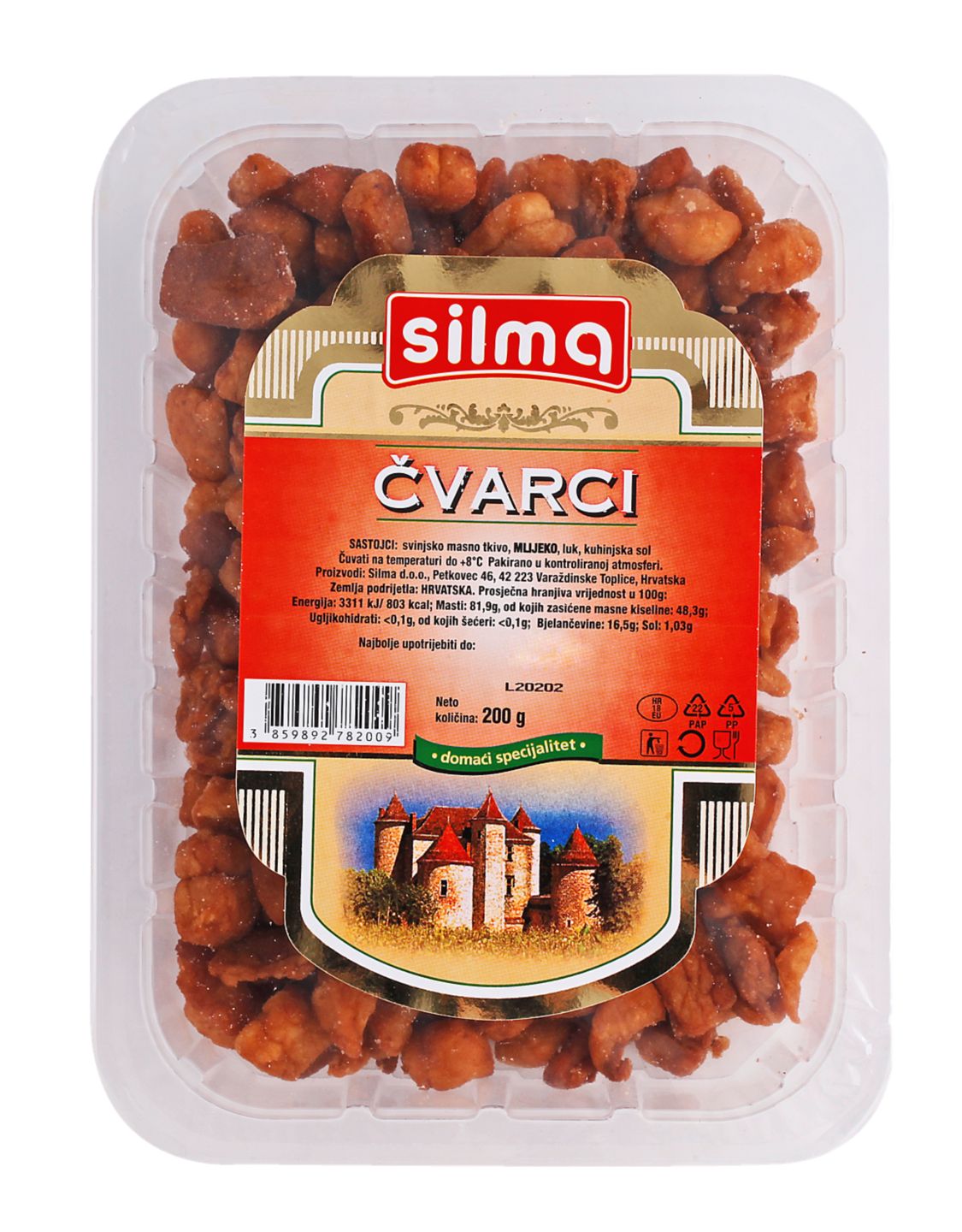 Silma Čvarci 200 g
MPC 2.5.2025=3,98€