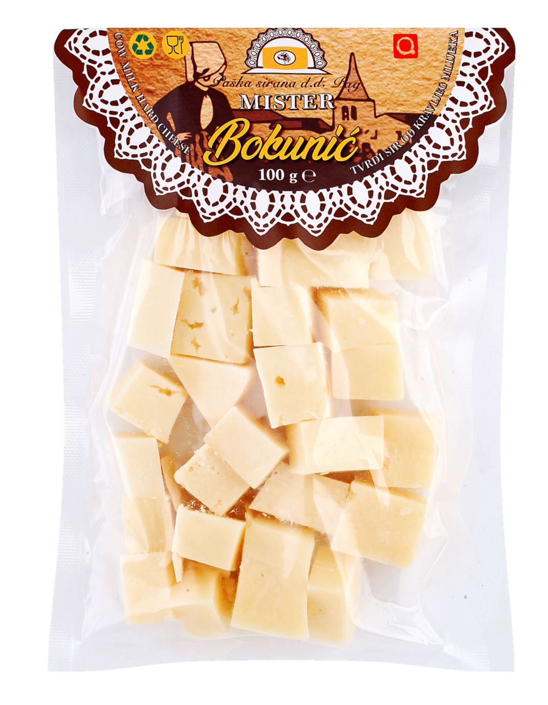Paška sirana Mister Bokunić snack kockice sira 100 g
MPC 2.5.2025=2,19€