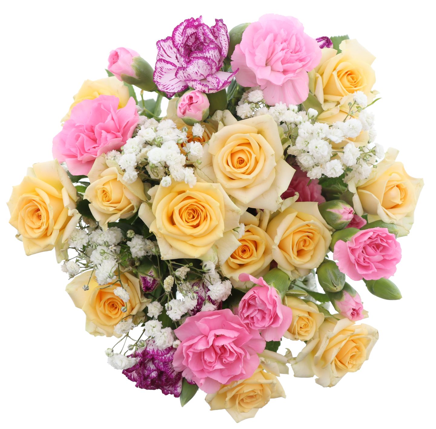 Изображение на Букет рози и карамфили 40 см