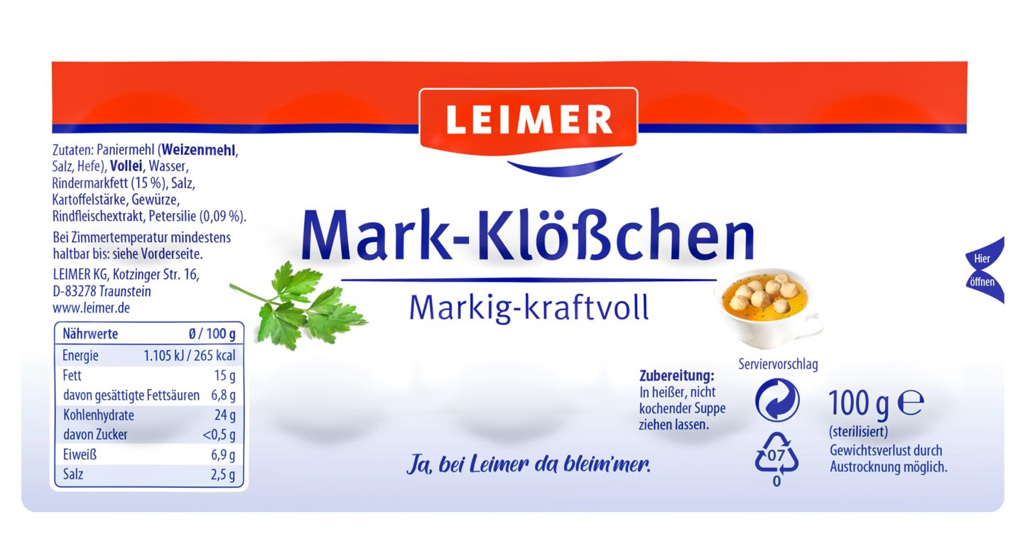 LEIMER Mark- oder Suppenklößchen