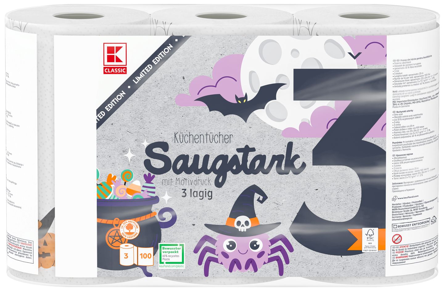K-CLASSIC Küchentücher Saugstark »Halloween«