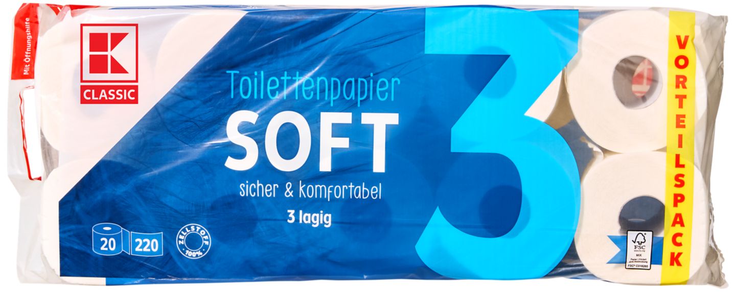 K-CLASSIC Toilettenpapier Soft XXL