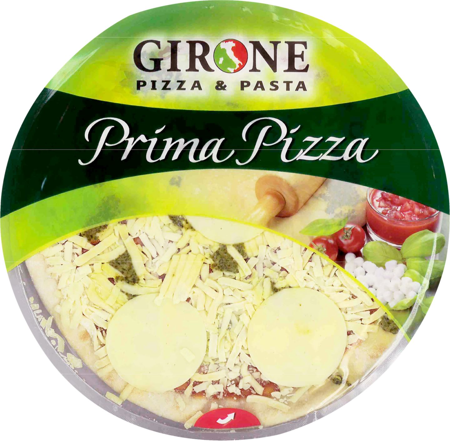 Girone Prima pizza
rajče, mozzarella