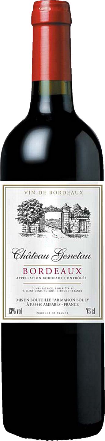Château Genetau Bordeaux červené víno
Francie