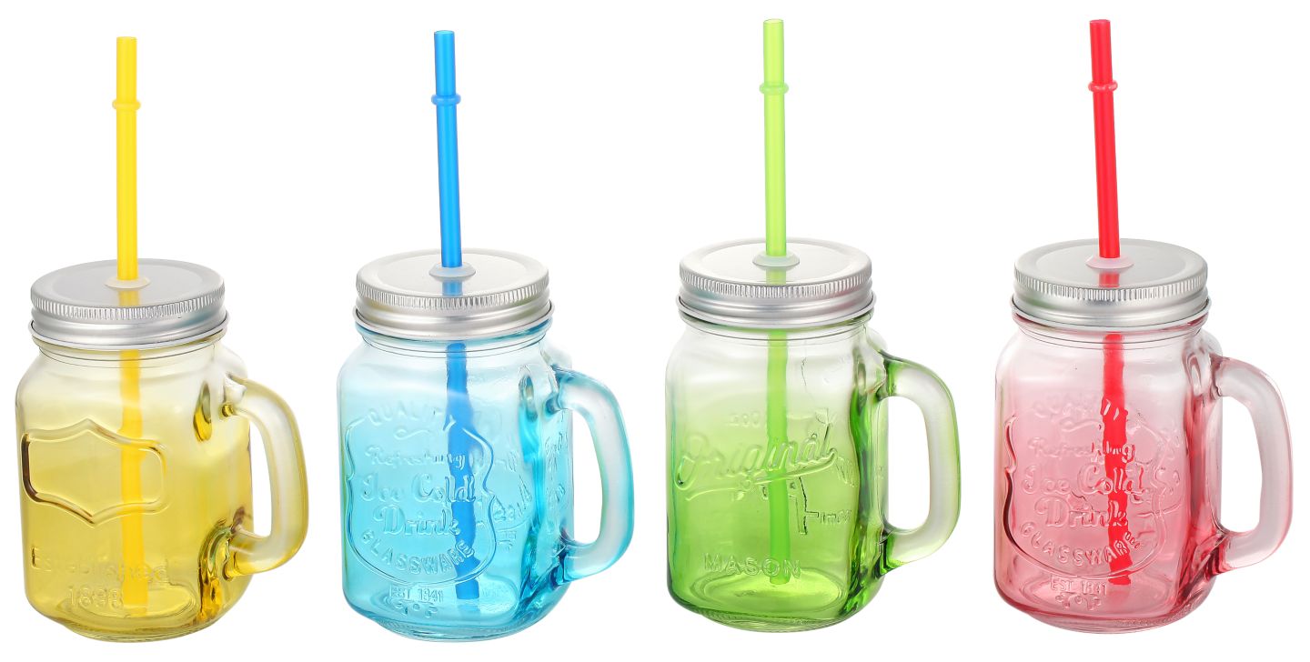 Sklenice s brčkem objem: 400 ml