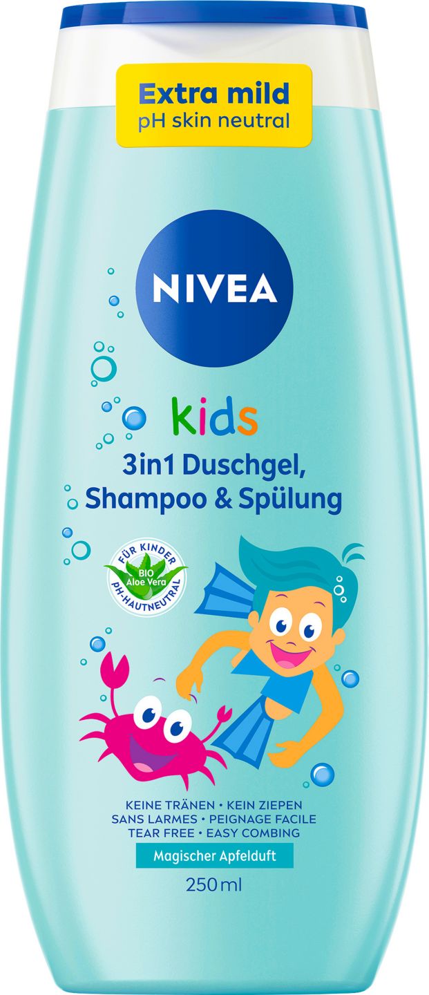 NIVEA Kids 3in1 Duschgel, Shampoo & Spülung