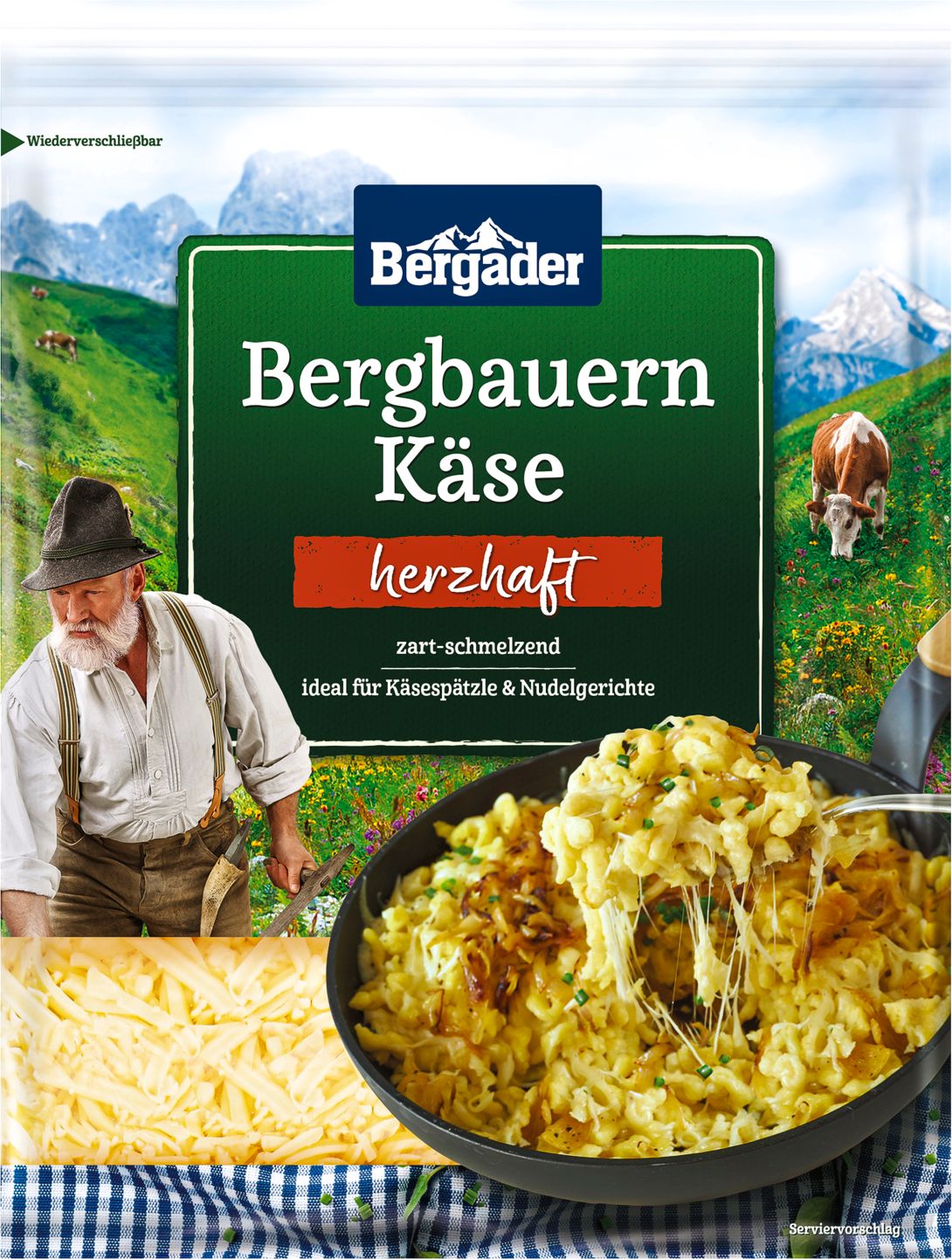 BERGADER Bergbauern-Käse gerieben