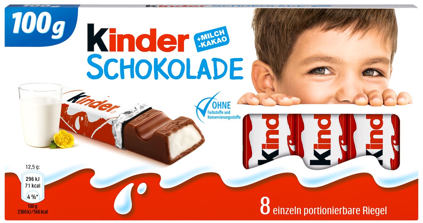 KINDER Schokolade oder YOGURETTE Schokoriegel