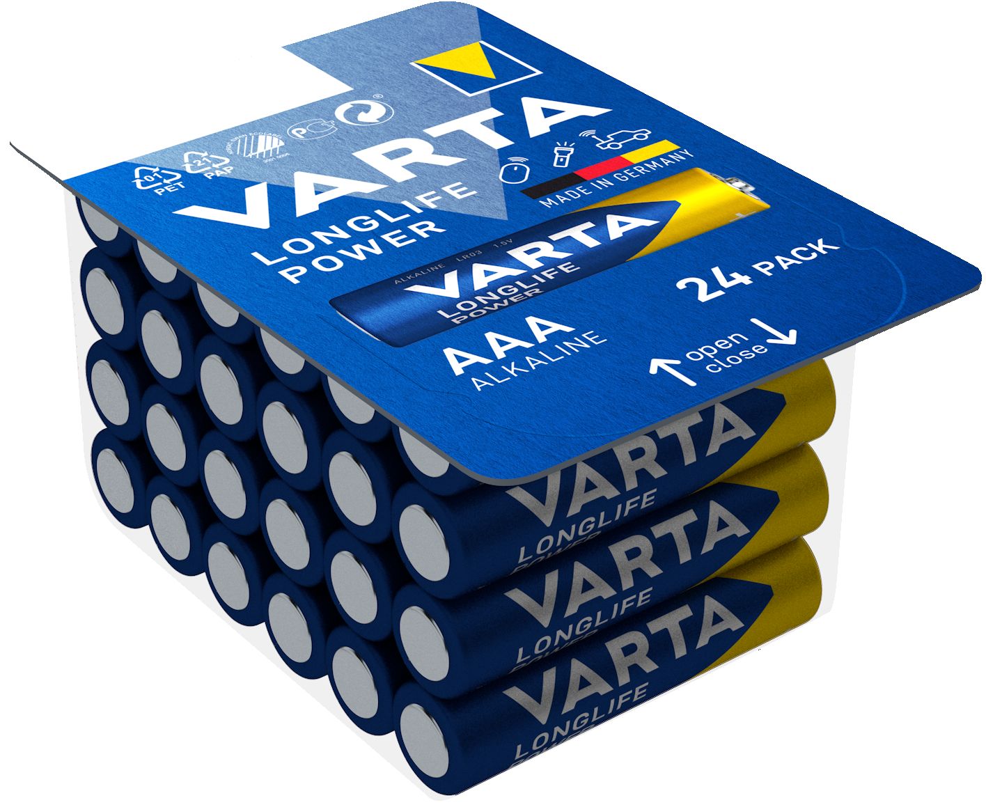 VARTA Alkalické baterie AAA
24 kusů v balení