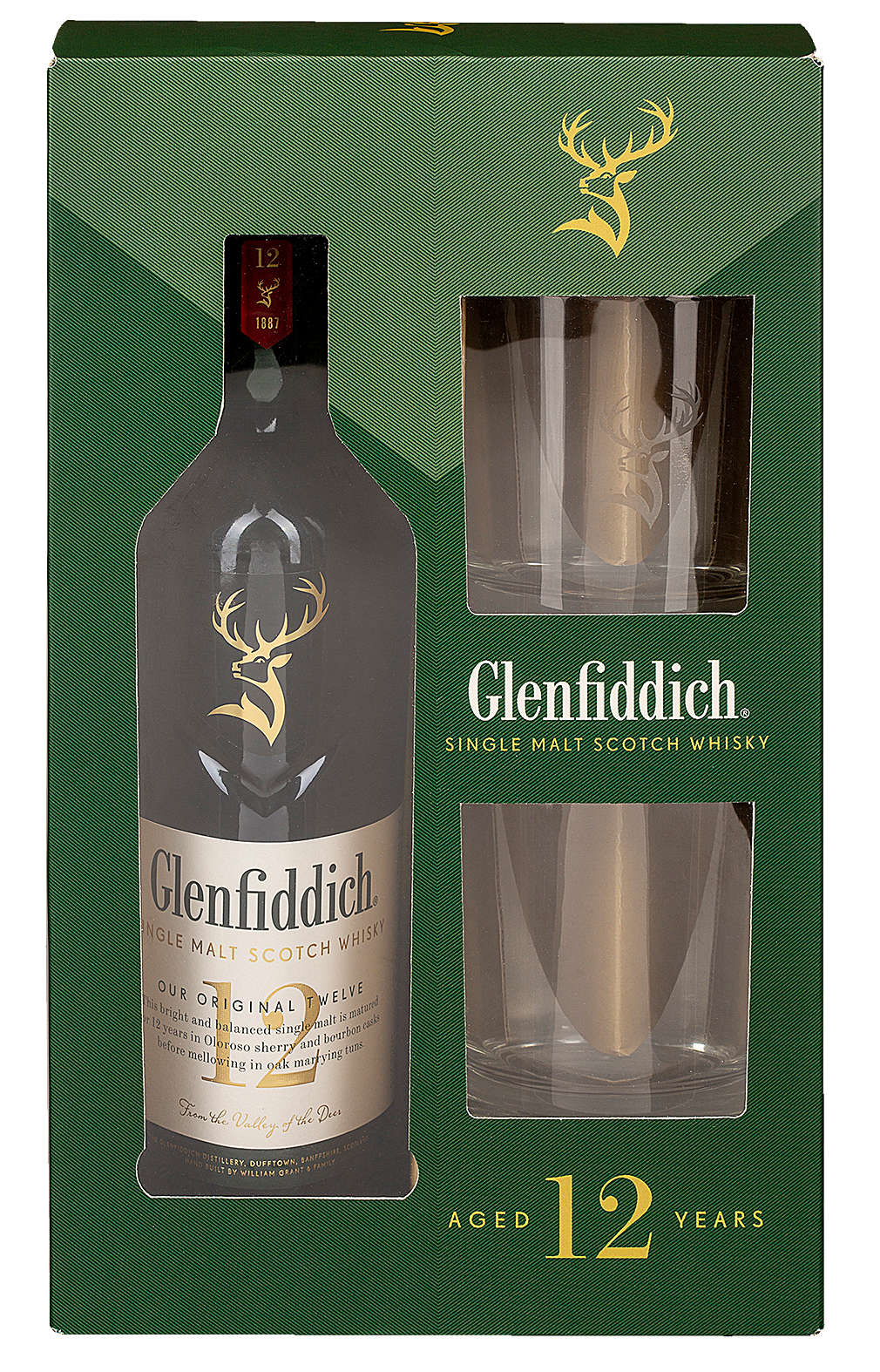 Изображение за продукта Glenfiddich Шотландско уиски + 2 чаши