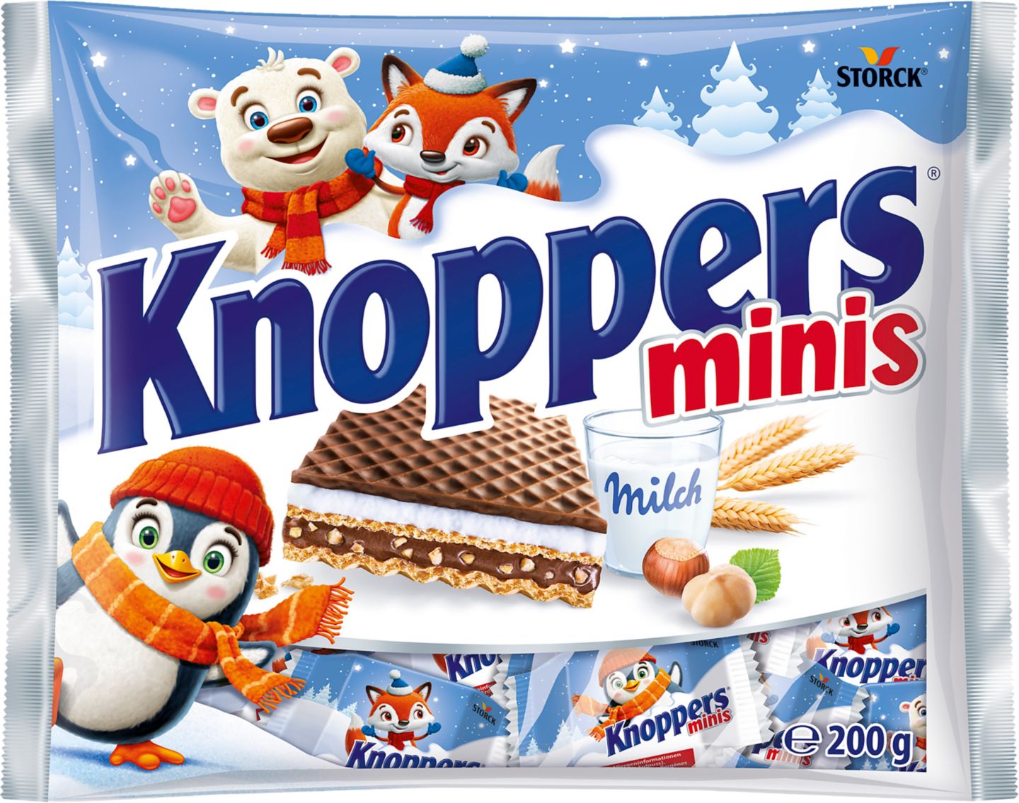 Knoppers Minis Plněné oplatky