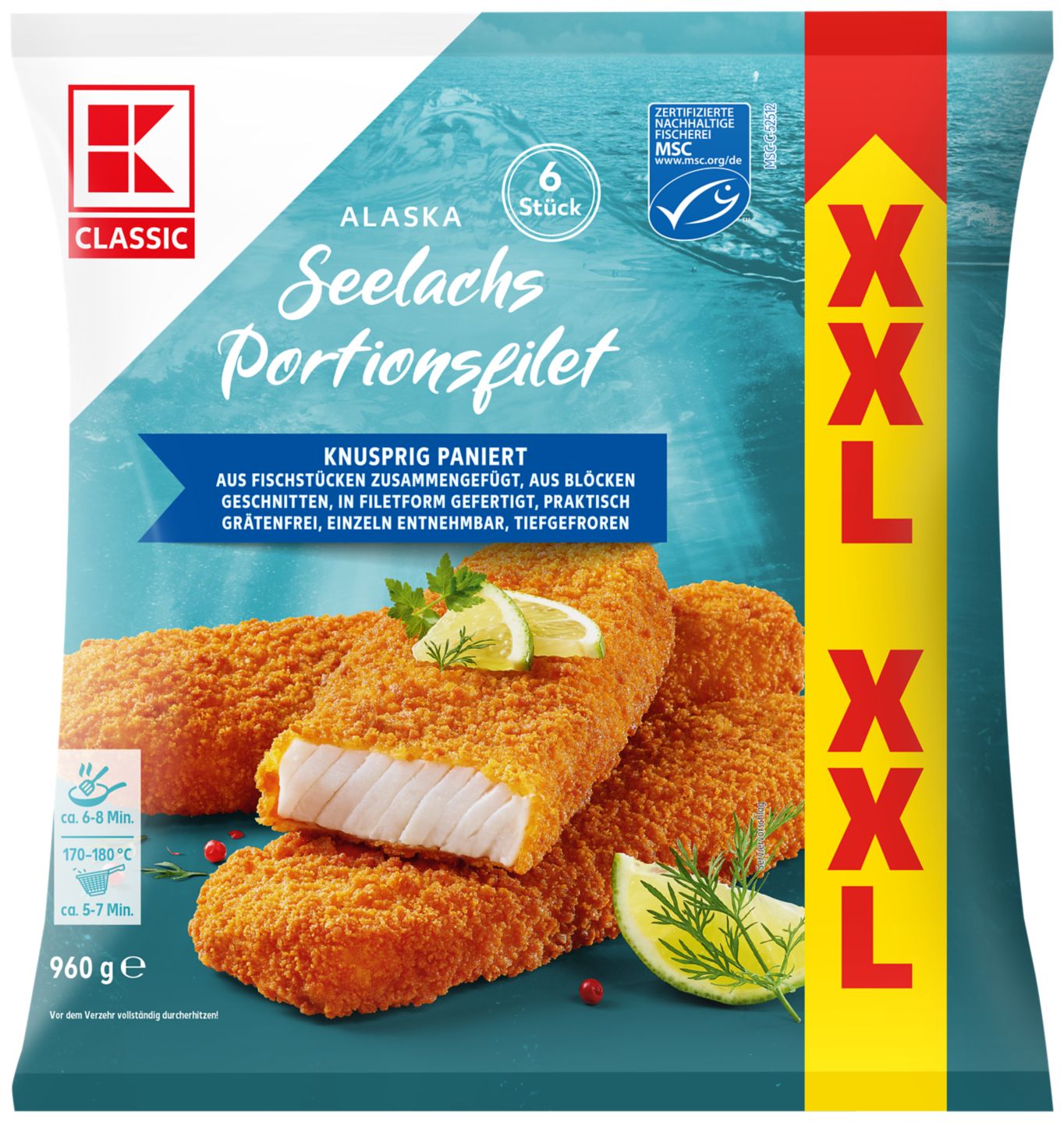 K-CLASSIC Seelachs-Portionsfilet XXL