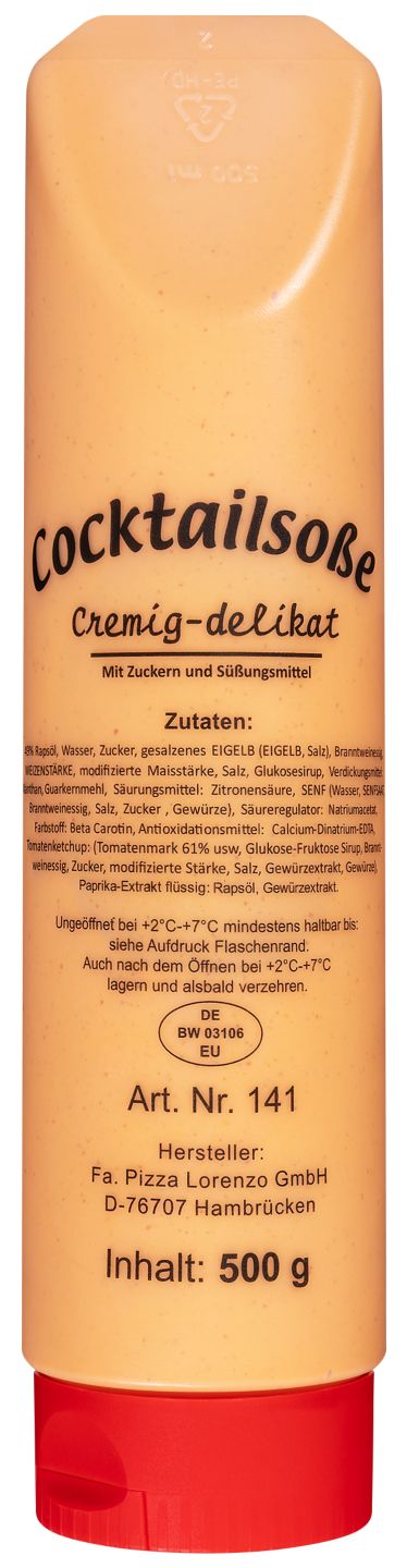 PIZZA LORENZO Cocktailsoße oder Knoblauchcreme