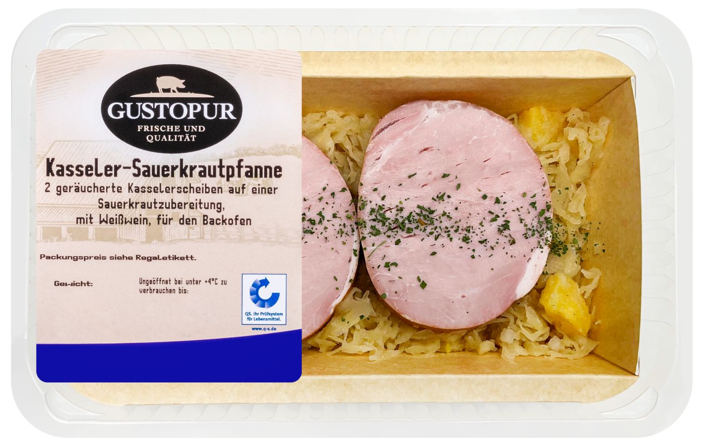 GUSTOPUR Schnelle Küche Kasseler-Sauerkrautpfanne