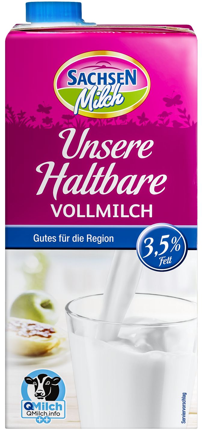 SACHSENMILCH Haltbare Vollmilch, 3,5 % Fett
