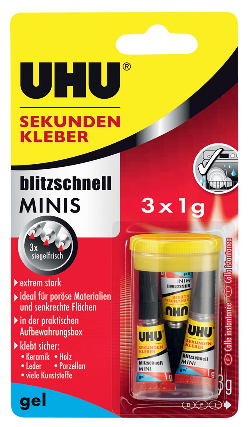 UHU Sekundenkleber »blitzschnell MINIS«