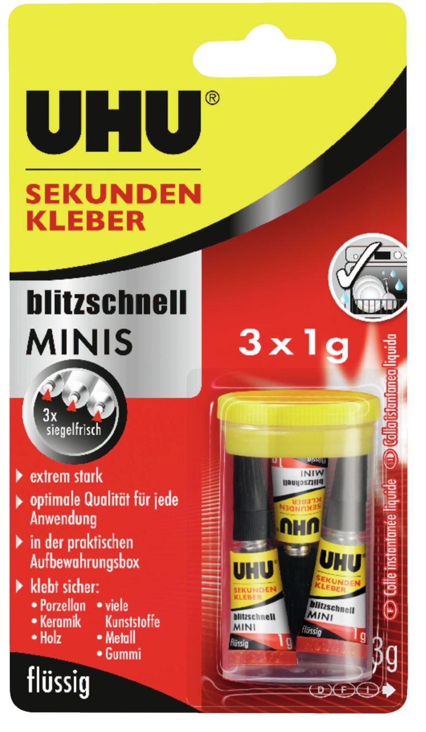 UHU Sekundenkleber »blitzschnell MINIS«