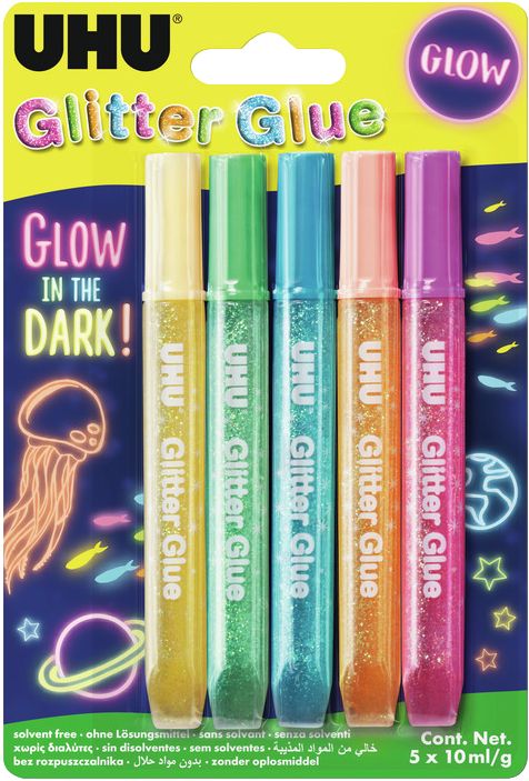 UHU Glitter Glue-Klebstoffe »Glow in the Dark«