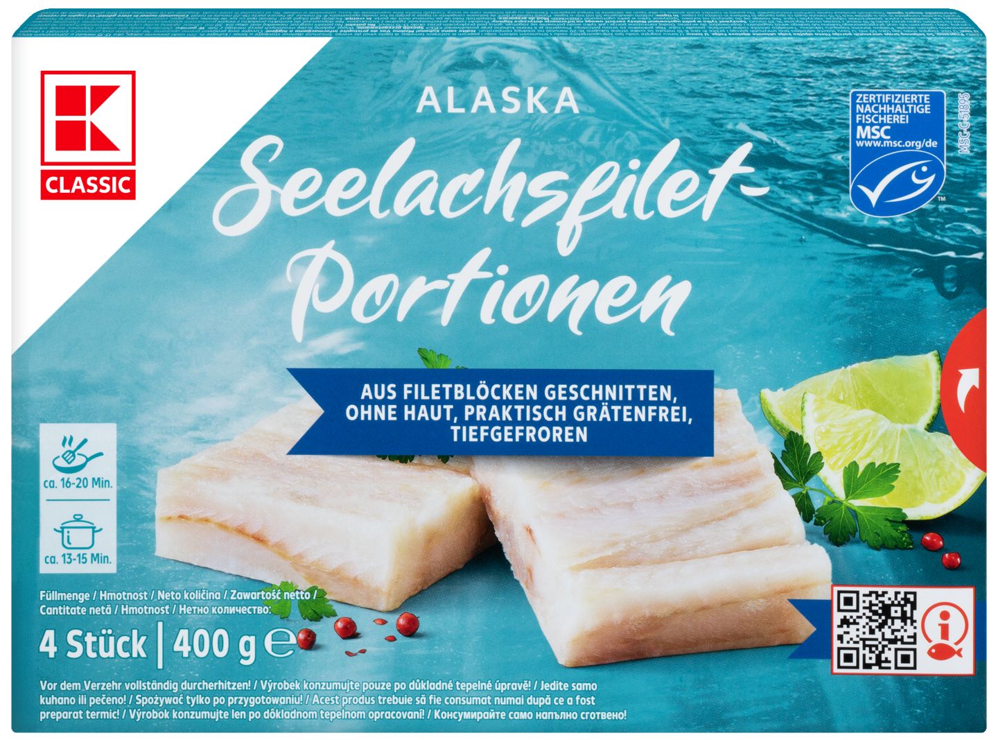 K-Classic Aljašská treska
porce filé