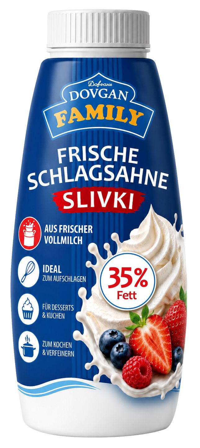 DOVGAN Frische Schlagsahne Slivki