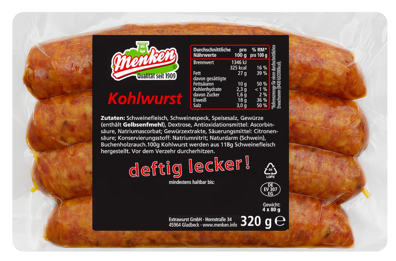 MENKEN Westfälische Kohlwurst