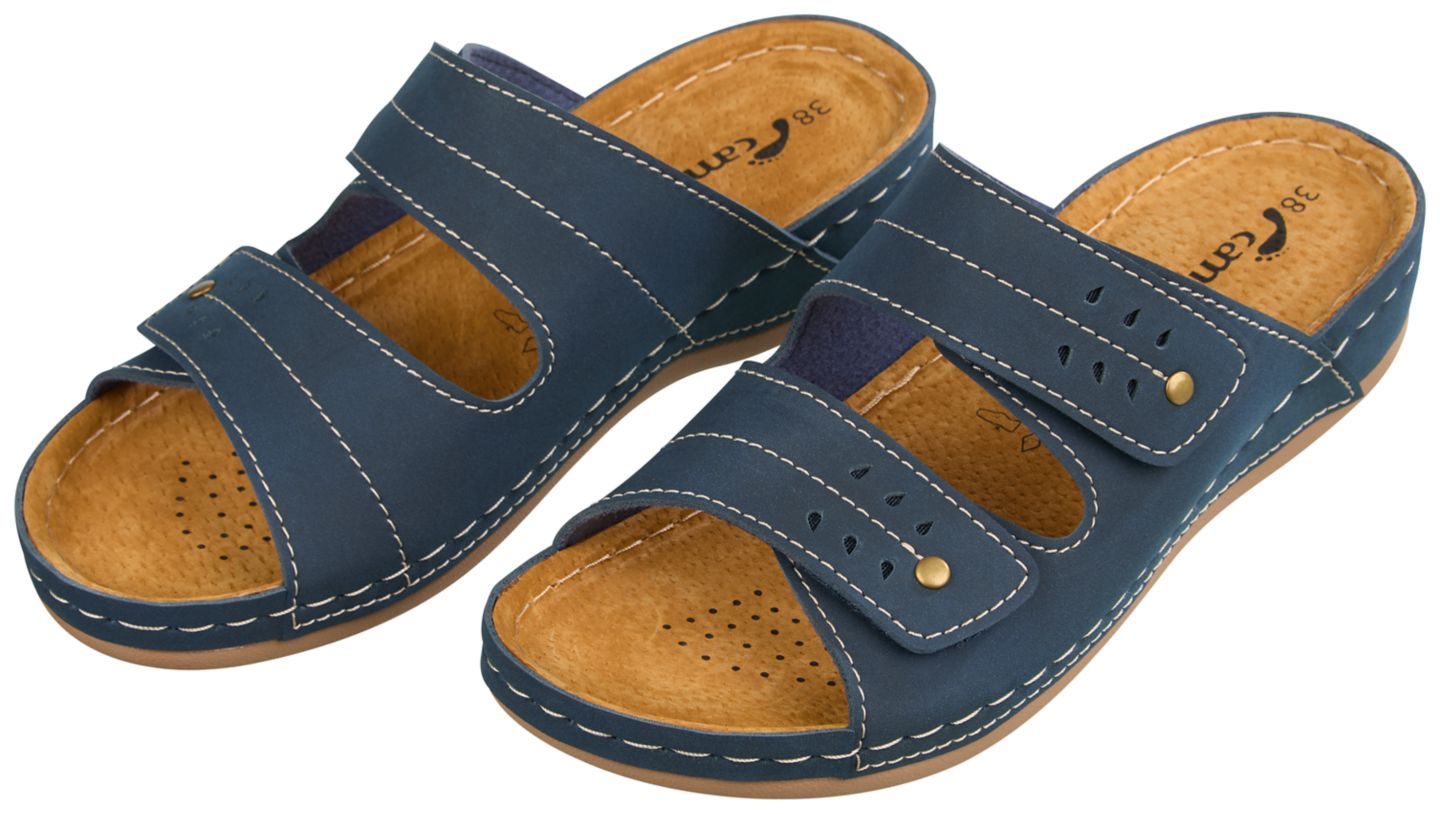 CAMPRELLA Damen-Comfort-Pantoletten