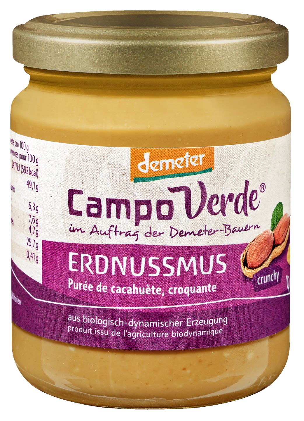 CAMPO VERDE Demeter Erdnussmus