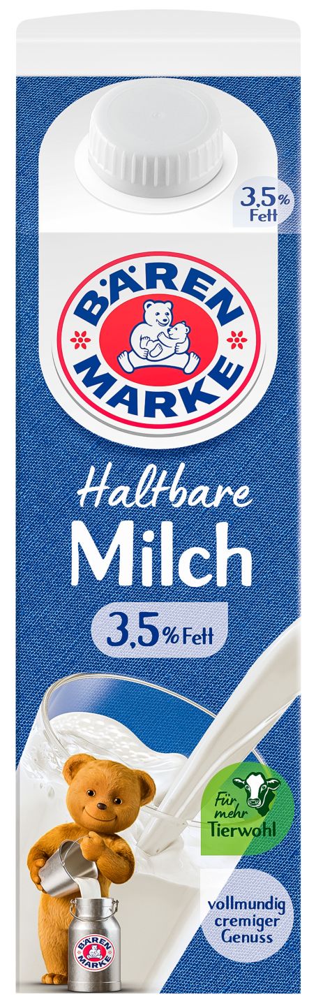 BÄRENMARKE Haltbare Milch, 3,8 % Fett