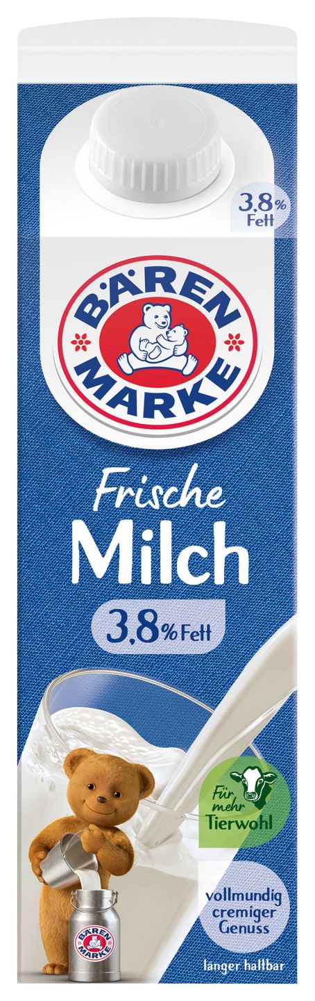 BÄRENMARKE Frische Vollmilch, 3,8 % Fett