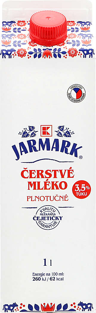 Zobrazit nabídku K-Jarmark Čerstvé mléko 3,5 %