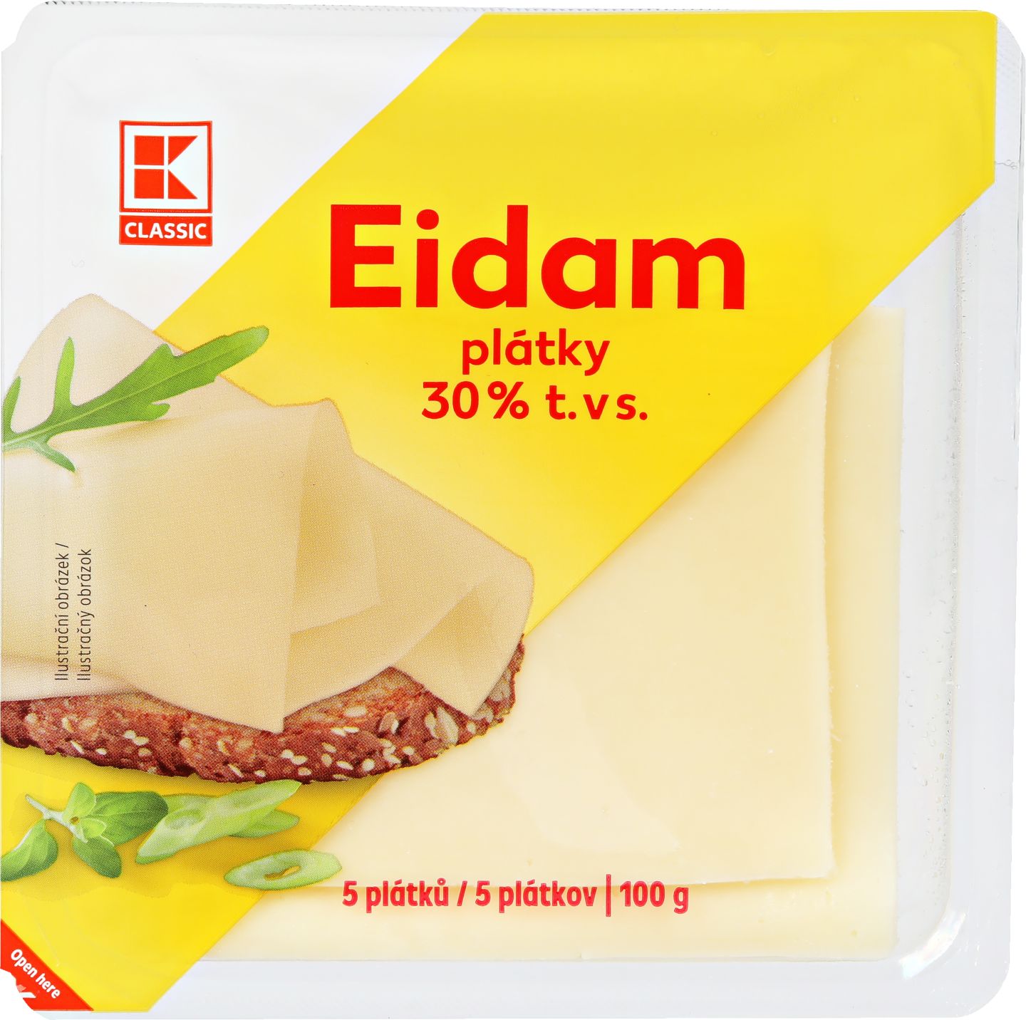 K-Classic Eidam
Plátky 30%