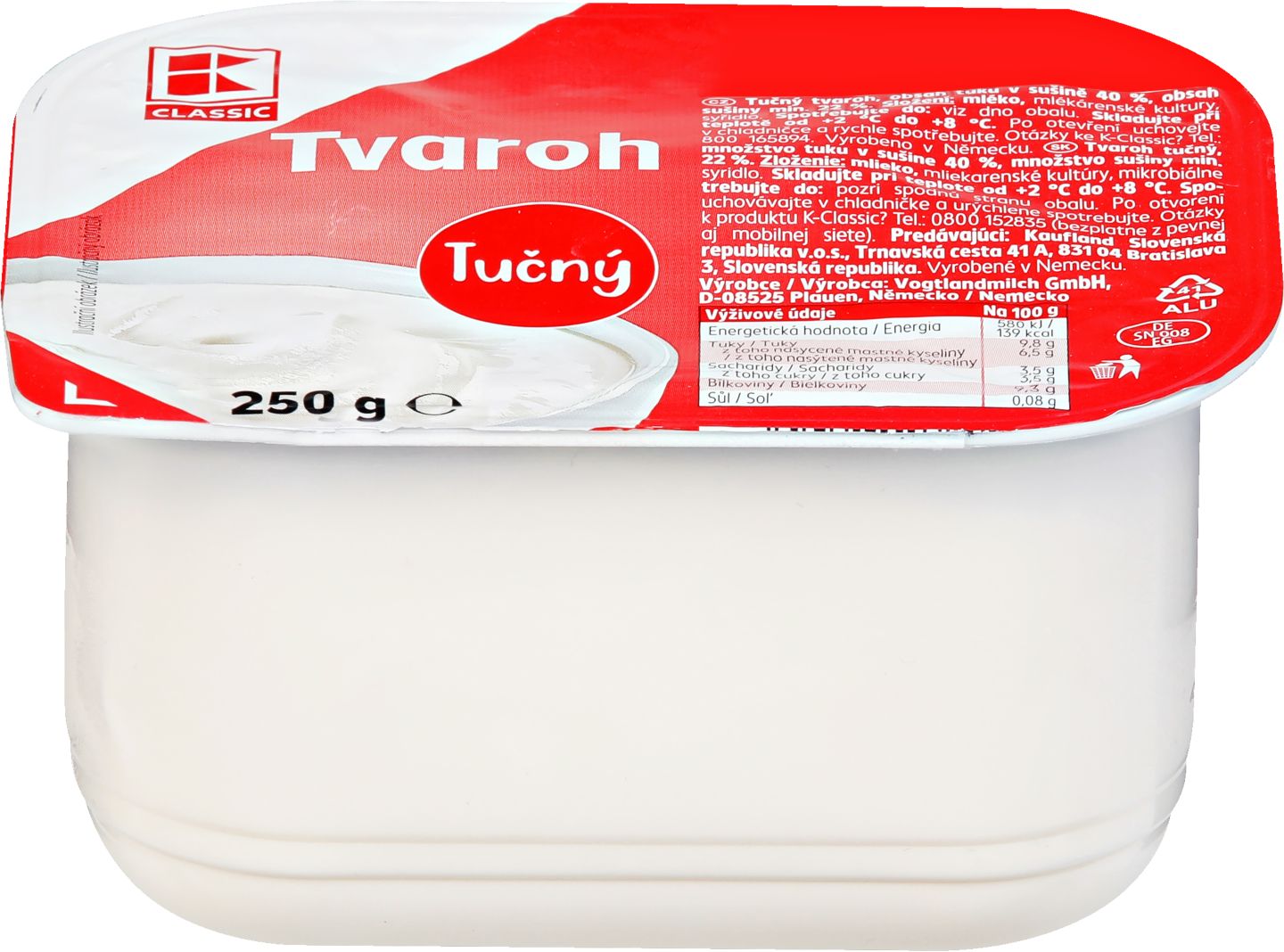 K-Classic Tučný
Tvaroh 40% tvs.