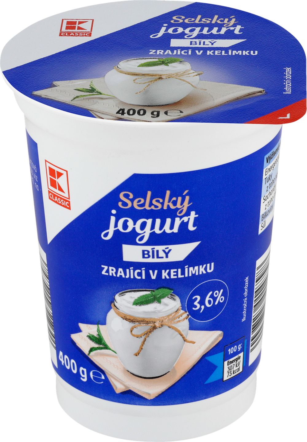 K-Classic Selský jogurt
bílý, tuk 3,6%