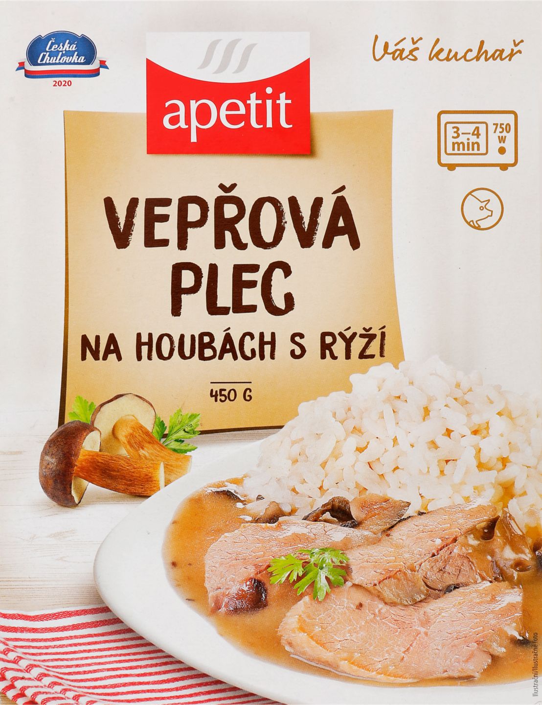 Hotové jídlo Vepř. plec na houbách s rýží
Hovězí tokáň s těstovinami