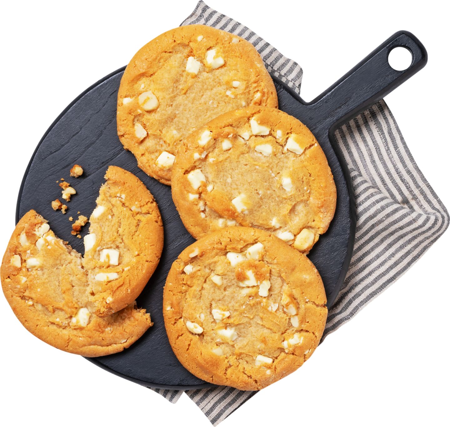 Makadamové cookies s kousky bílé
čokolády