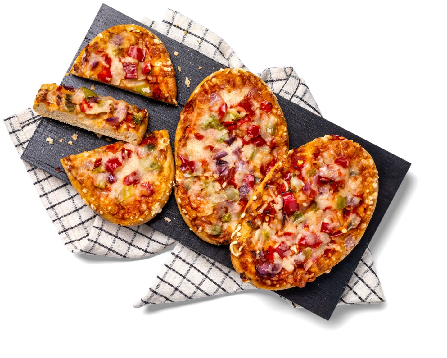 Pizza Vegatariana s květákem, paprikou
a cibulí