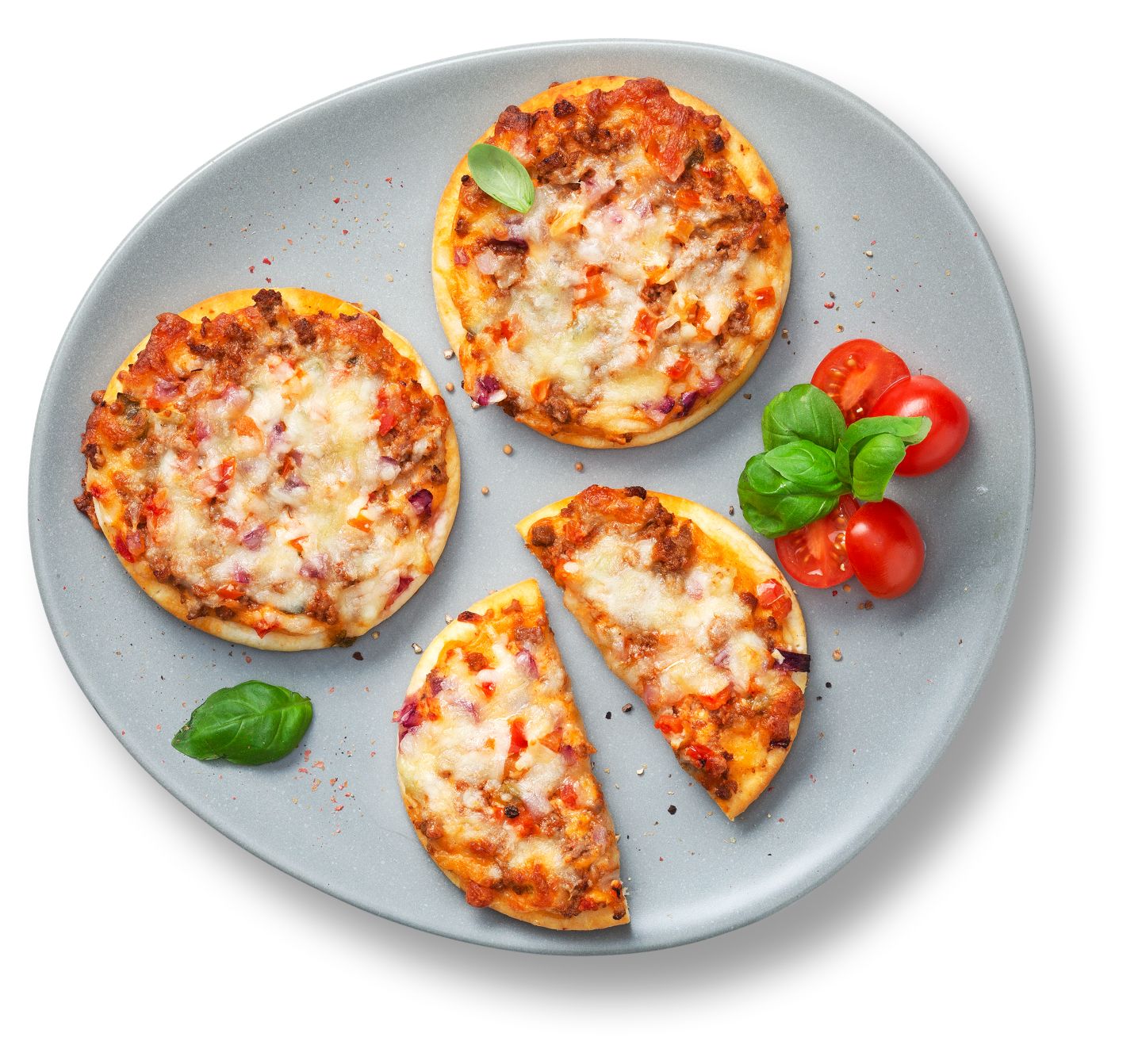 Mini pizza Burger style