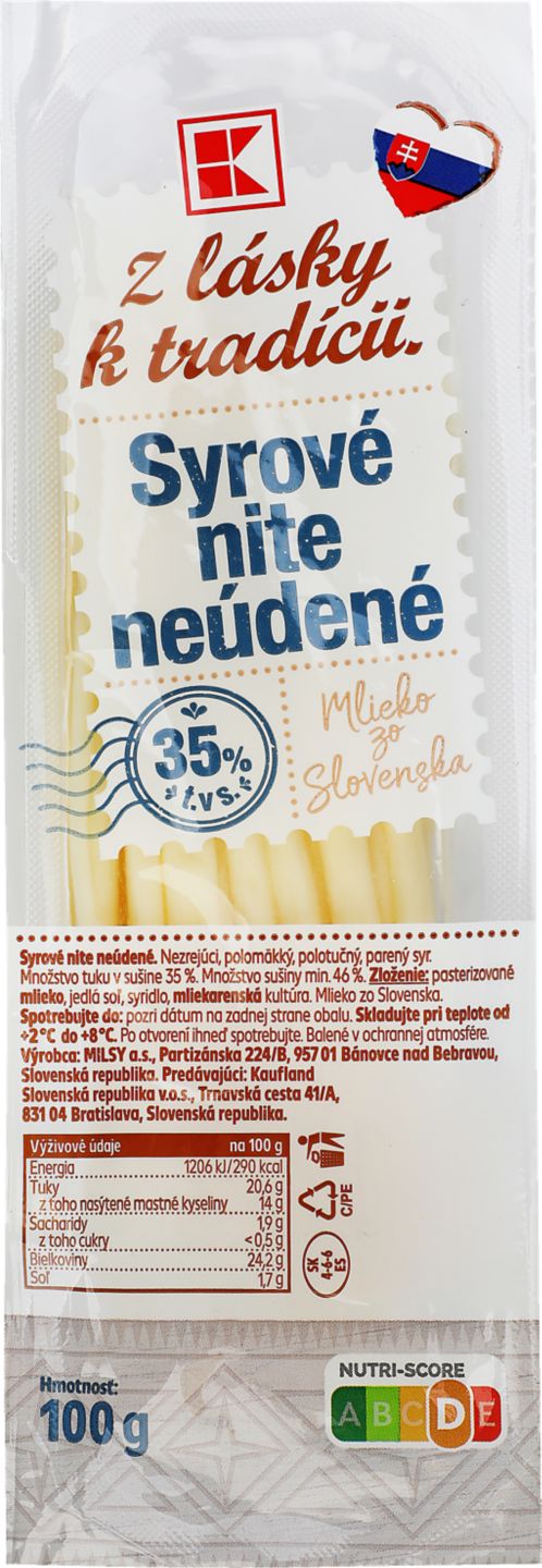 Z lásky k tradícii Syrové nite neúdené