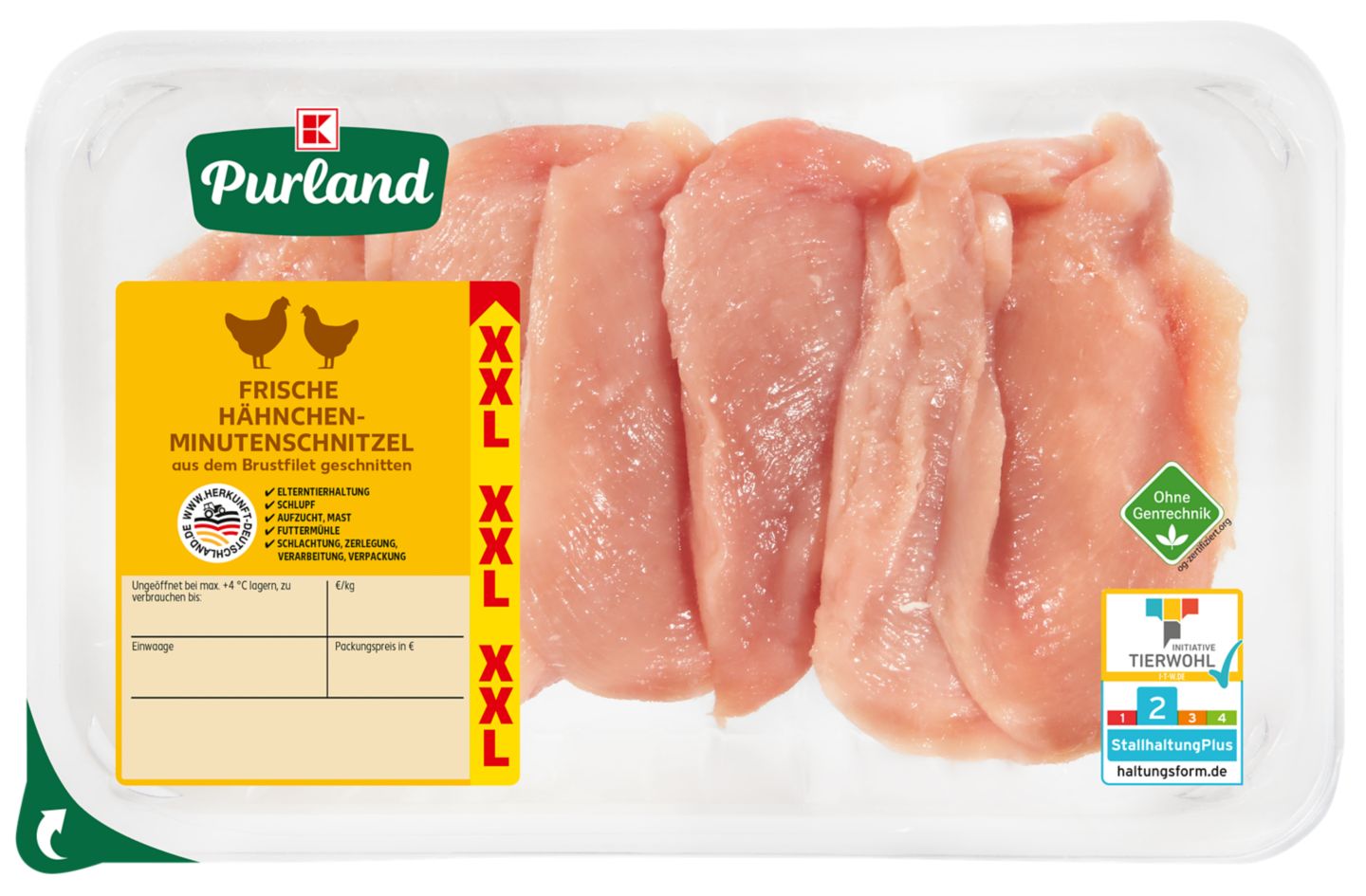 K-PURLAND Hähnchen-Minutenschnitzel XXL