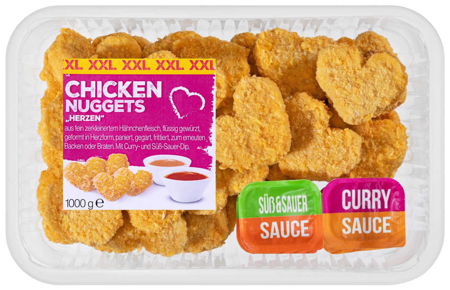 Chicken Nuggets »Herzen« XXL