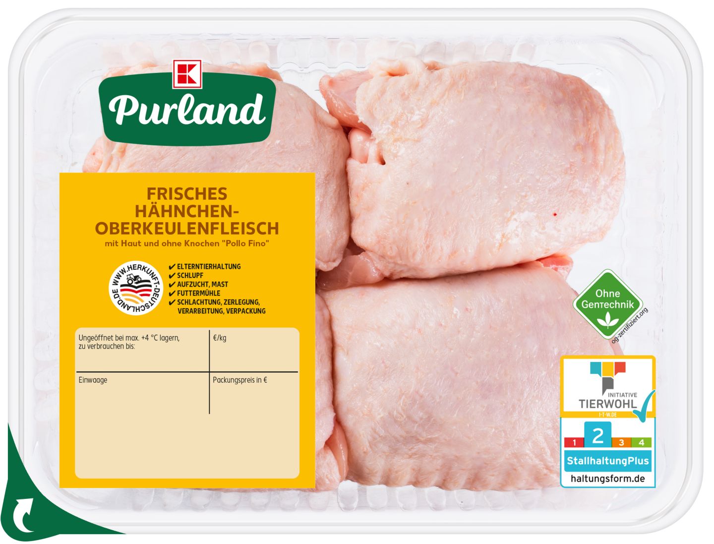 K-PURLAND Hähnchen-Oberkeulenfleisch »Pollo Fino«