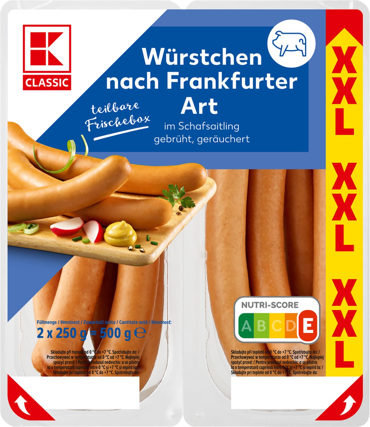 K-CLASSIC Frankfrutské párky XXL
