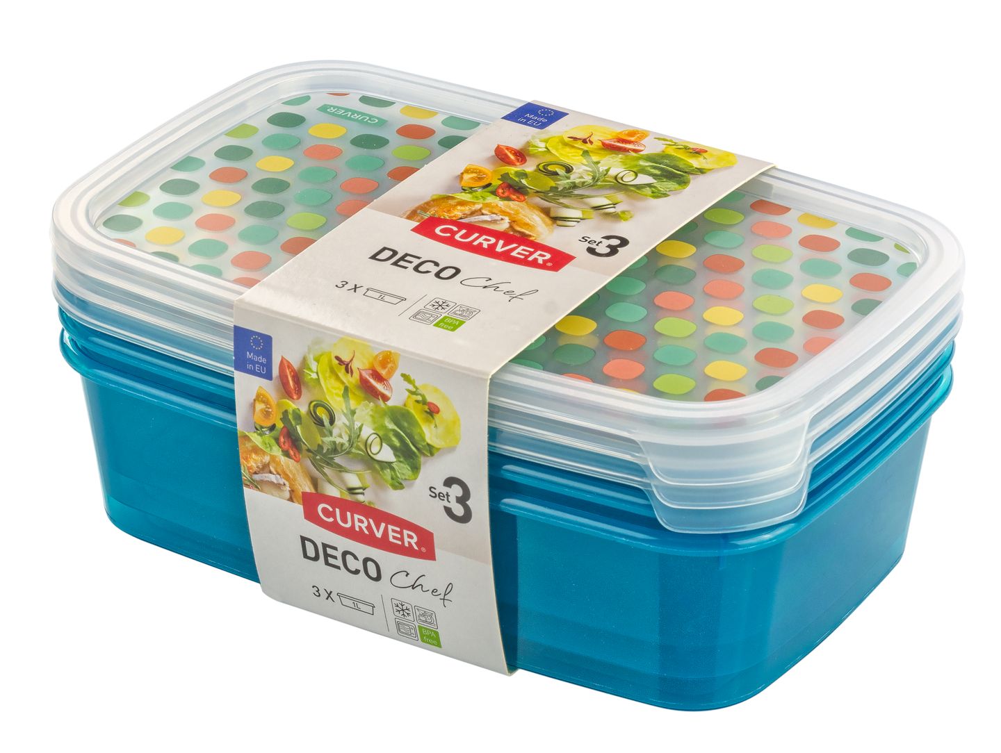 CURVER Frischhaltedosen-Set eckig »Deco Chef«