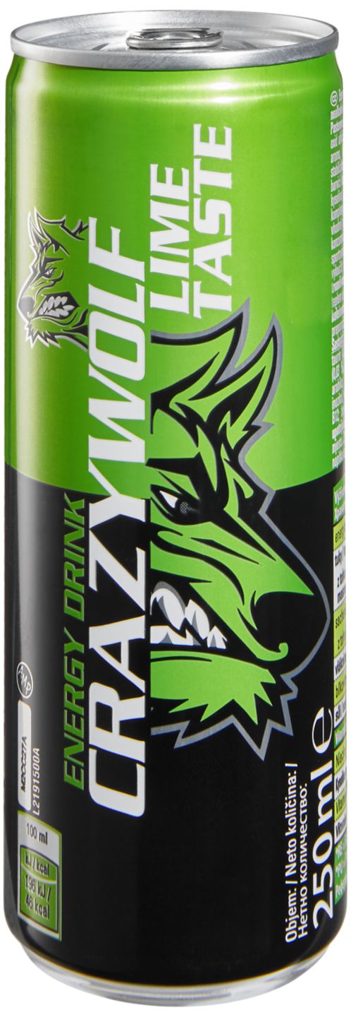 Изображение на Crazy Wolf Енeргийна напитка
Лайм