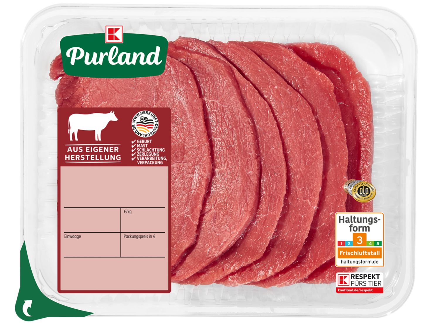 K-PURLAND Minutensteaks vom Jungbullen